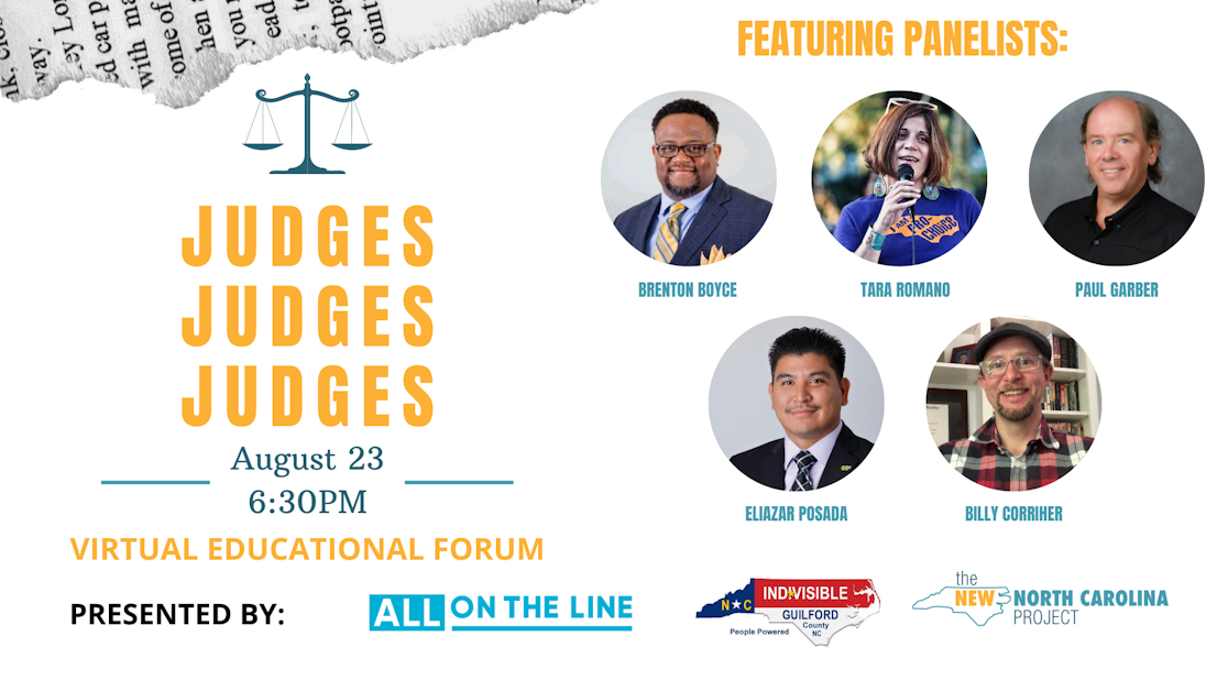 Judges! Judges! Judges! Virtual Forum · All On The Line North Carolina